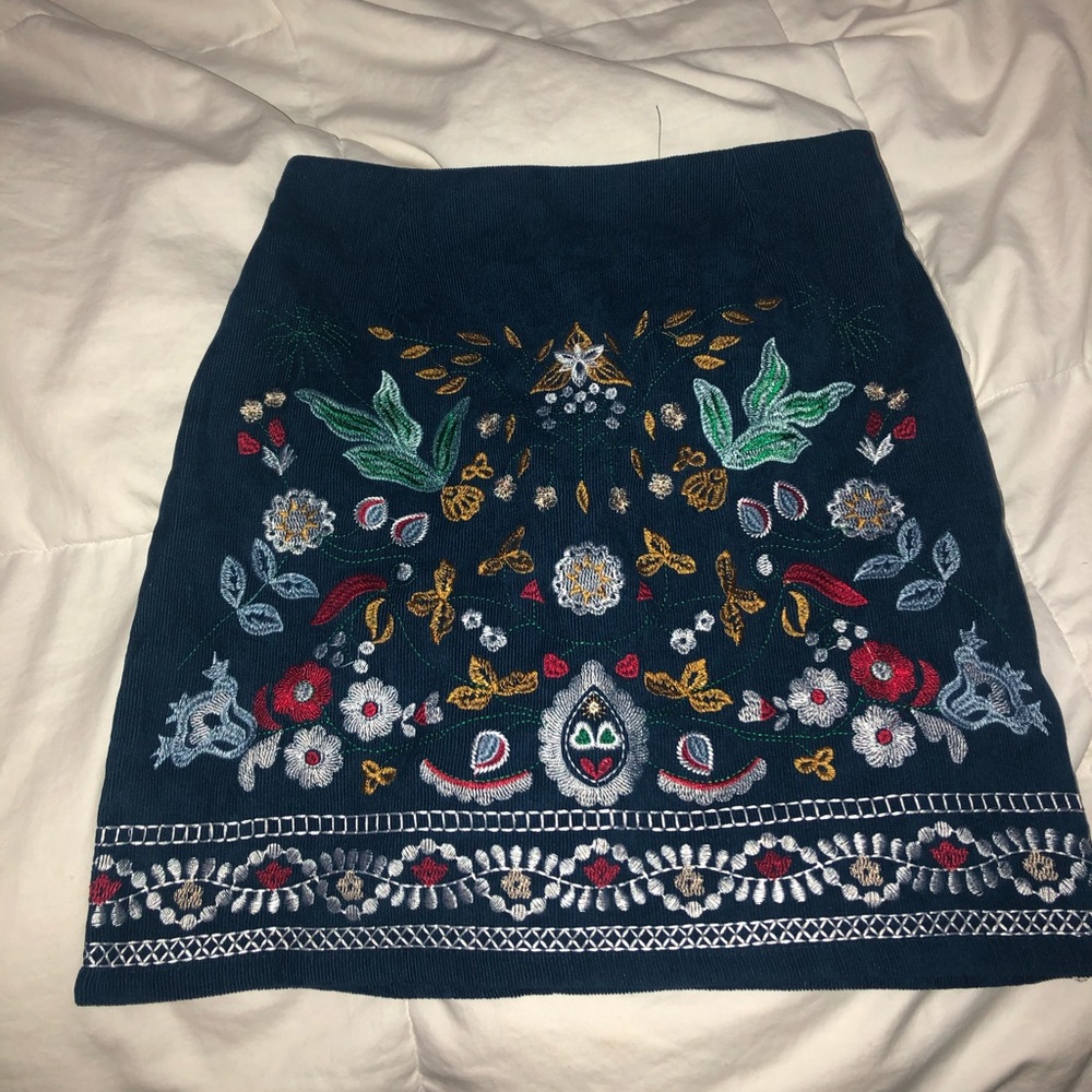 Navy Blue corduroy skirt